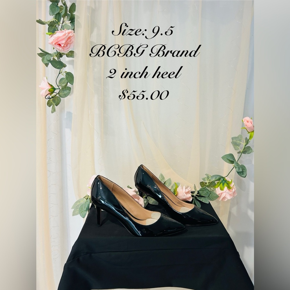 BCBG Glossy Black Heels